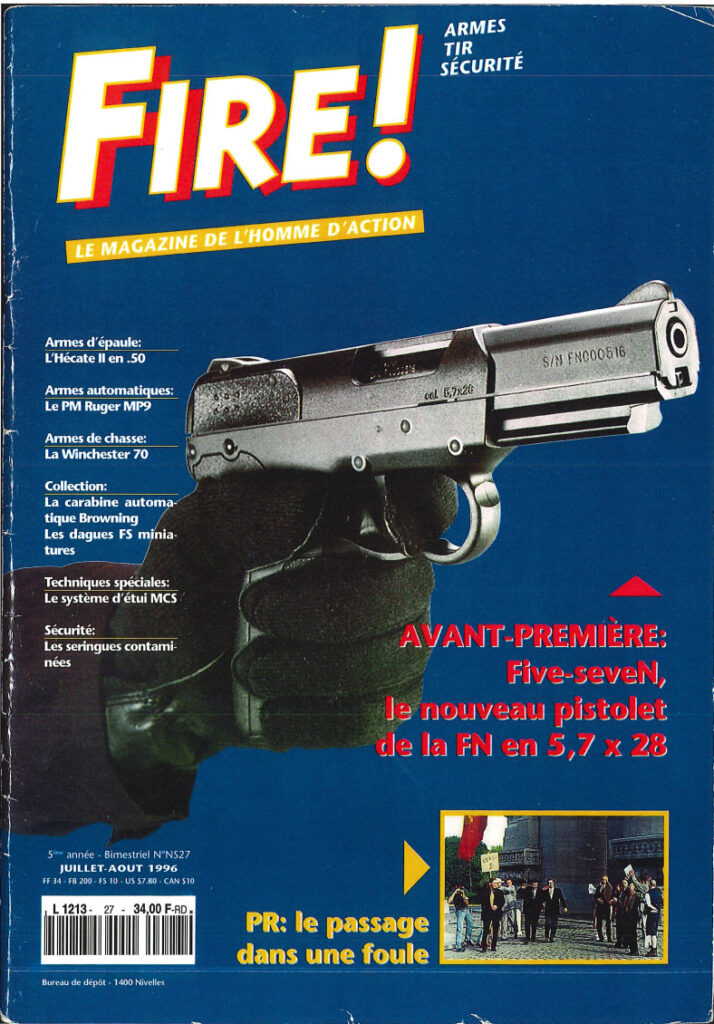 Magazine FIRE 27, date 1996-07 et 08, cover passage dans une foule, article Protection Rapprochée, système ASAX, gestion du vip, interview avec le Chief Instructor KALONDA Omanyama François TOUSSAINT expliquant les techniques spéciales de passage dans une foule